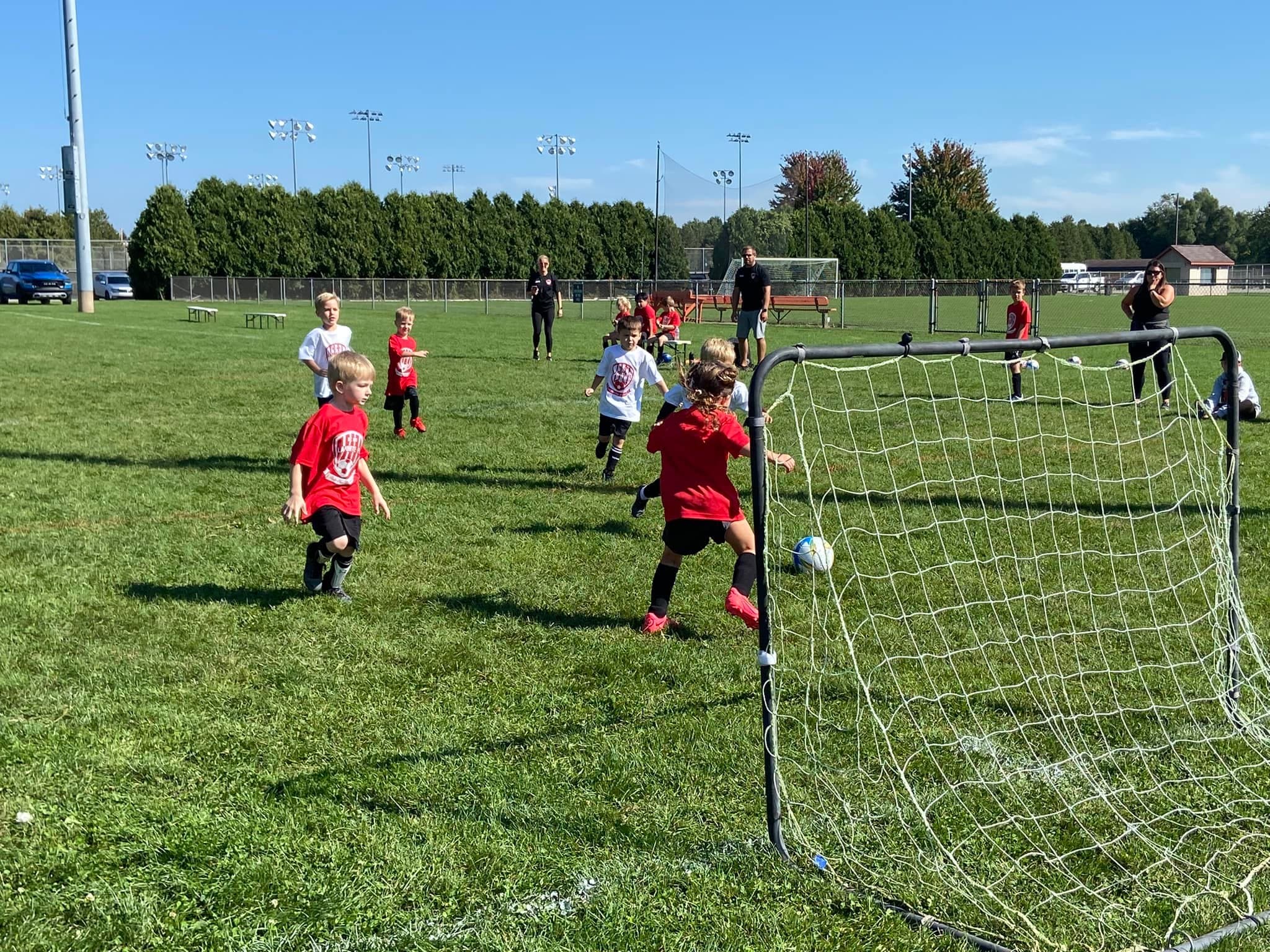 Youth players in action