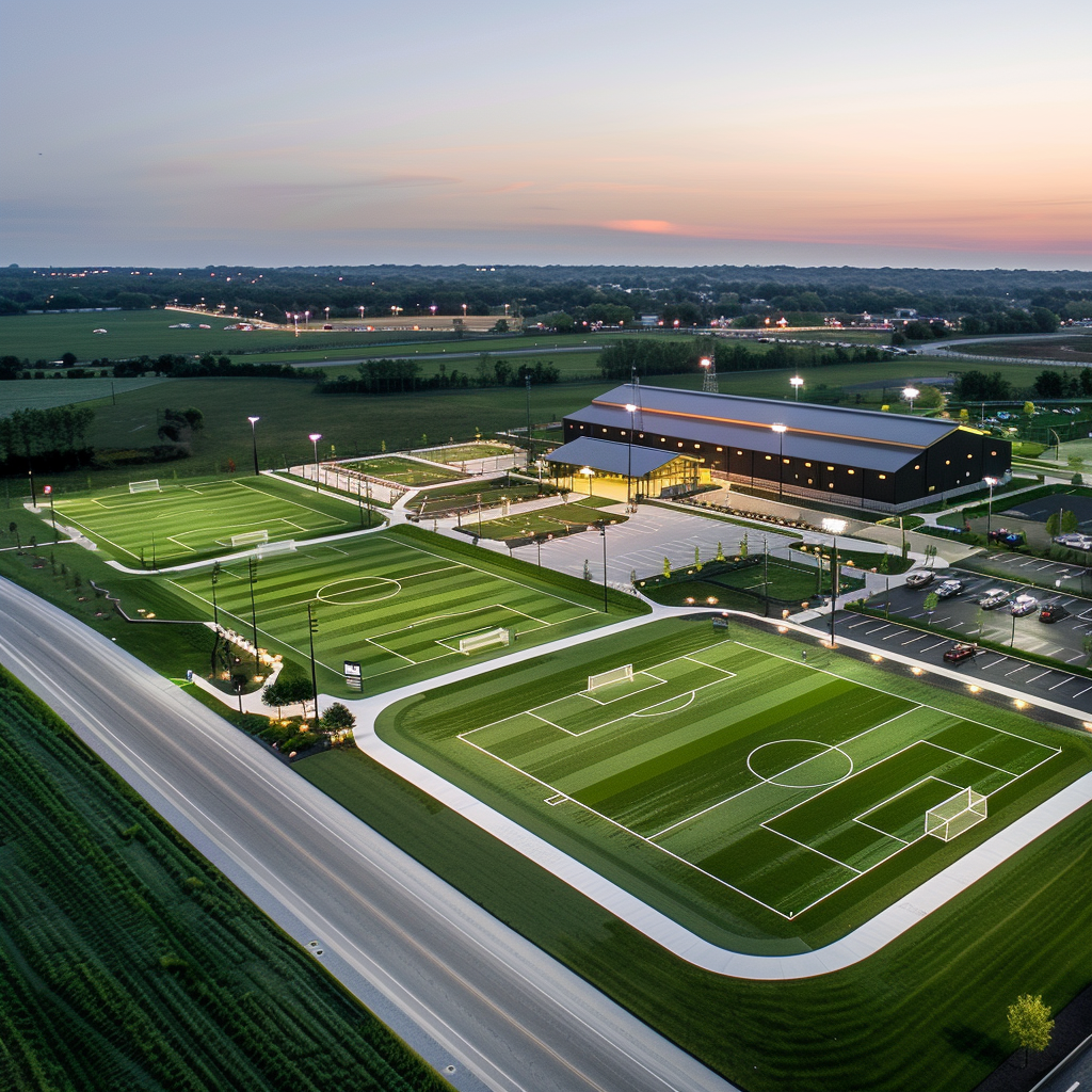 Soccer campus render